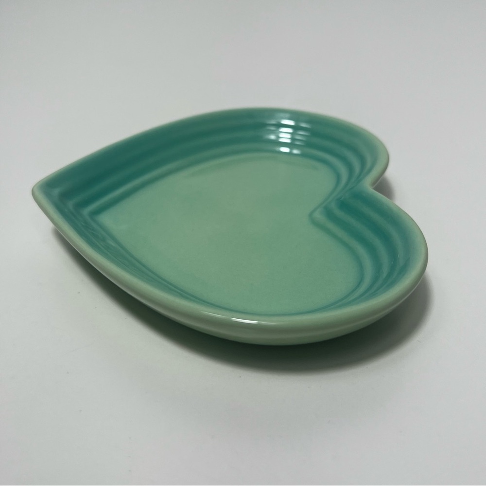 Le Creuset Stoneware Heart Shaped Trinket Dish Plate Tray Bowl - Picture 5 of 7